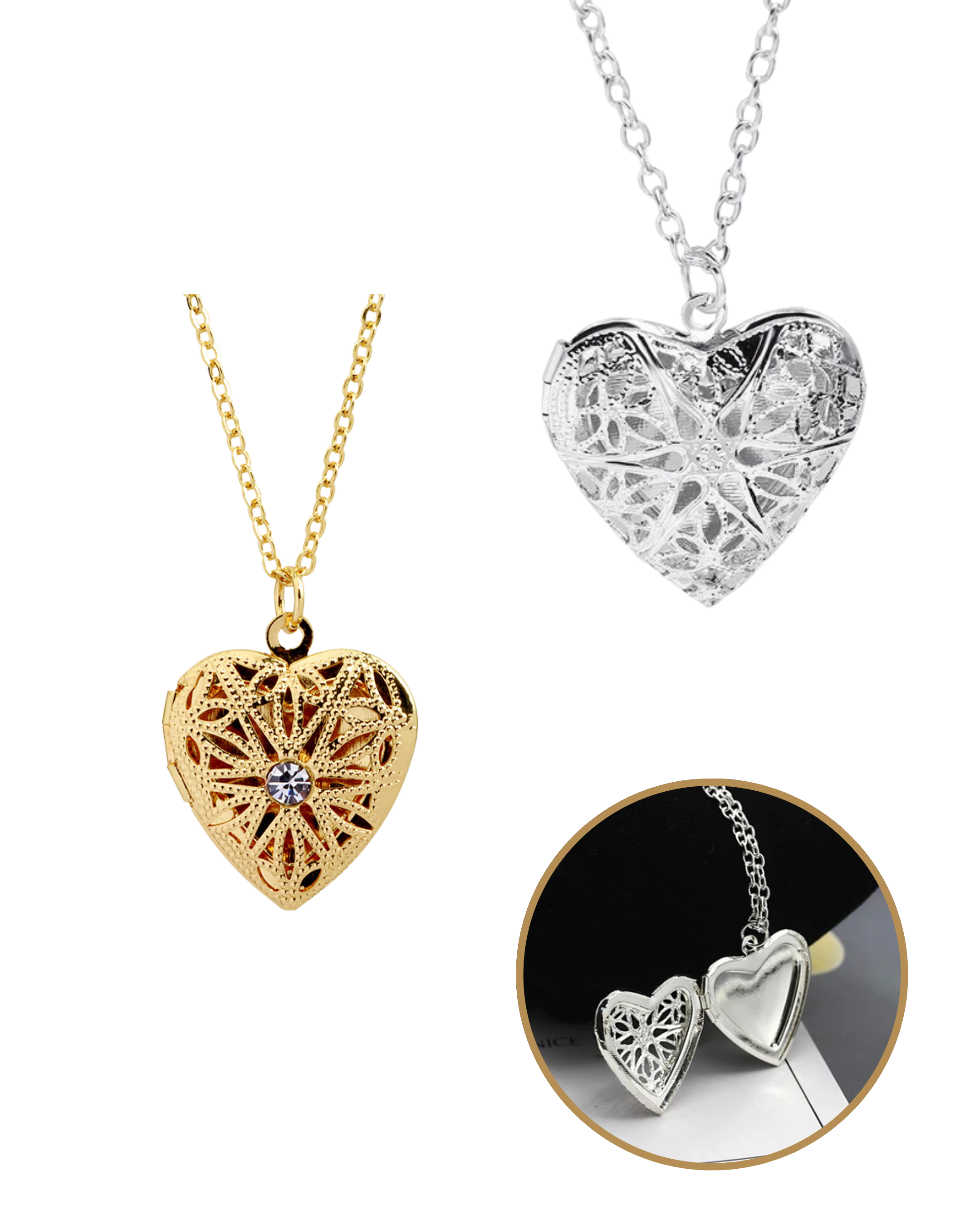 Açılır Kalpli Kolye