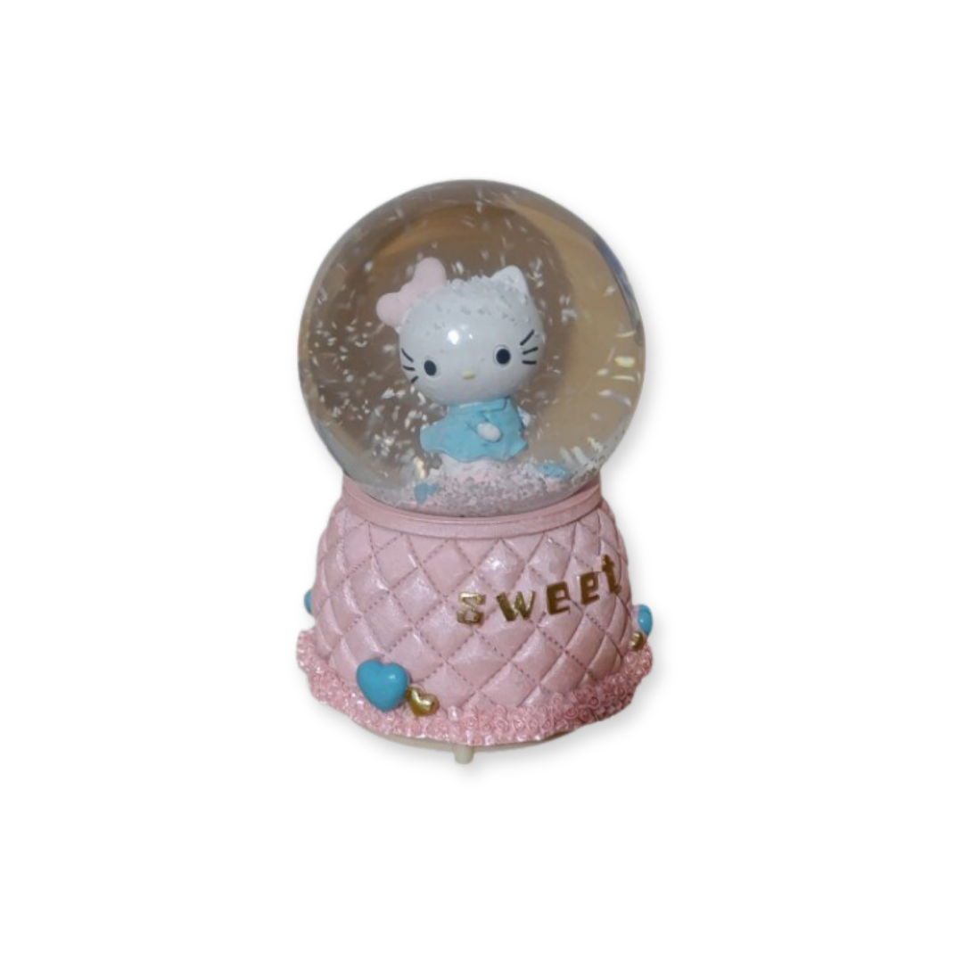 Hello Kitty Işıklı Müzikli Kar Küresi (Büyük Boy)
