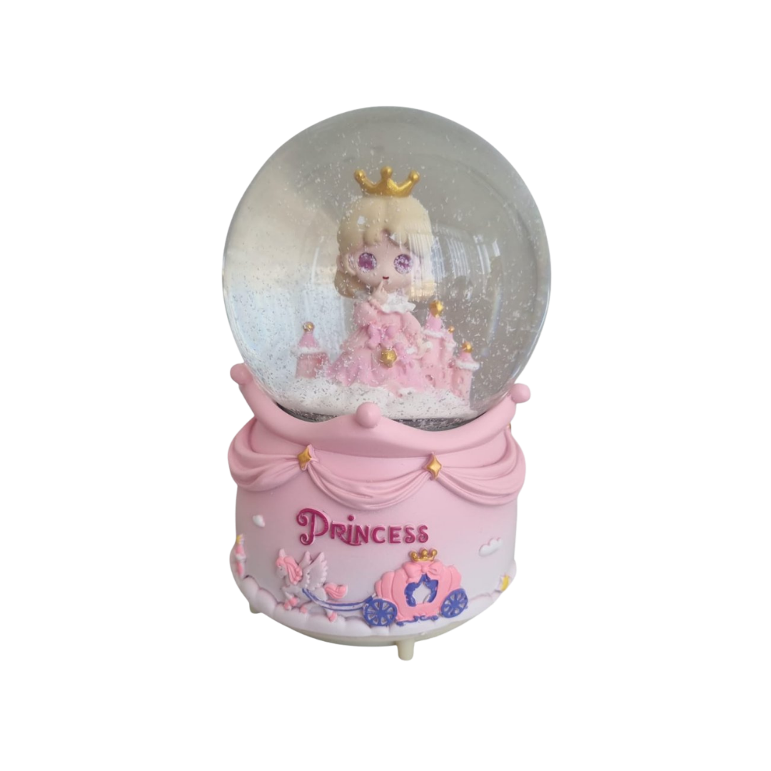 Şatolu Kraliçe Işıklı Müzikli Kar Küresi (Orta Boy)