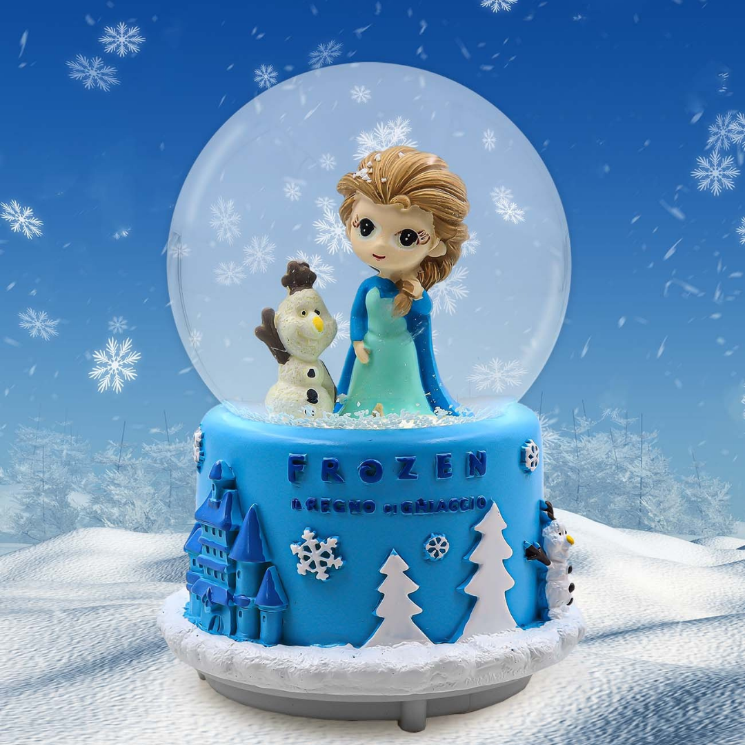 Frozen Işıklı Müzikli Kar Küresi (Büyük Boy)
