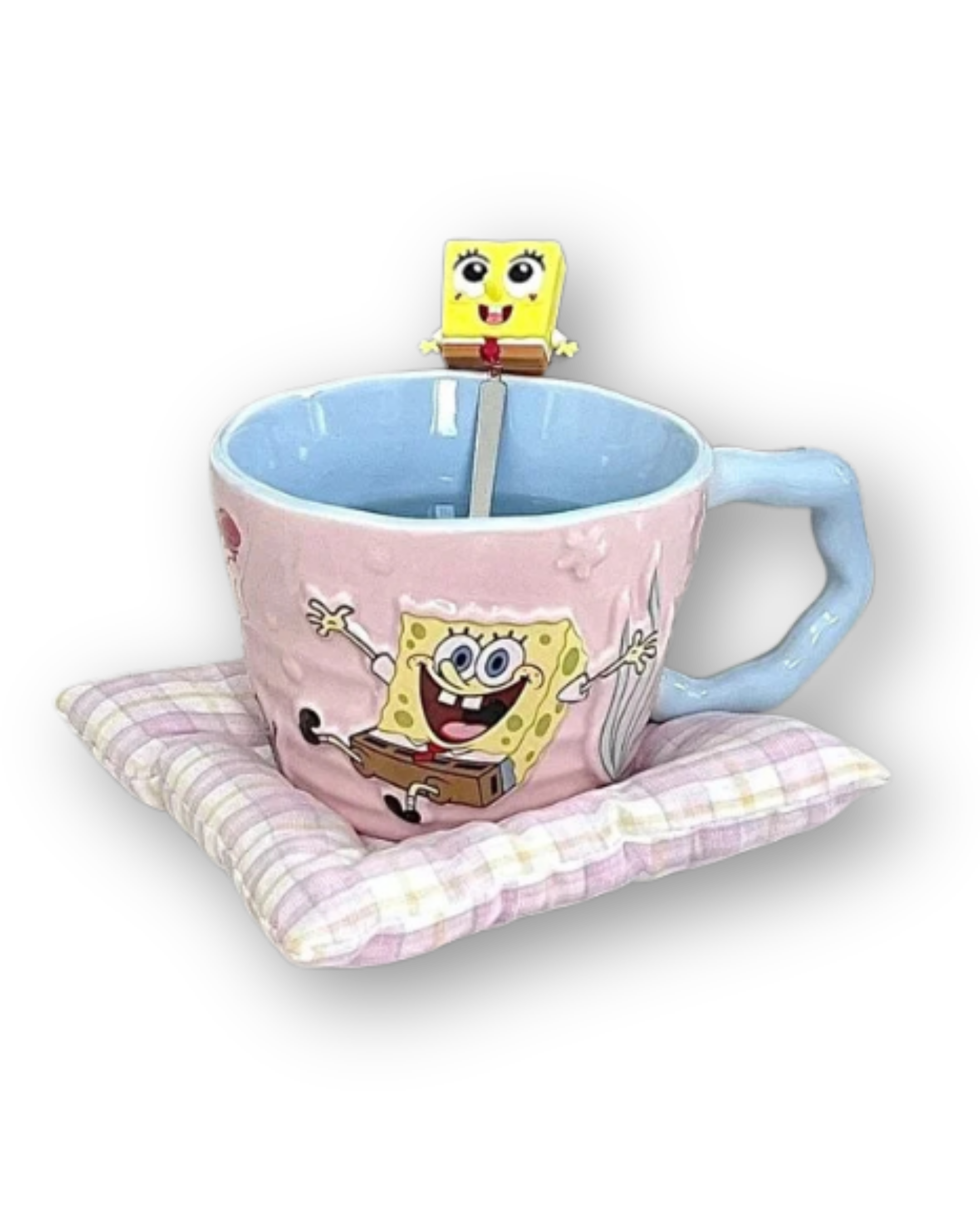 Sünger Bop Kaşıklı Seramik Kupa