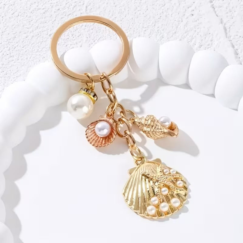 İnci & Deniz Kabuğu Anahtarlık