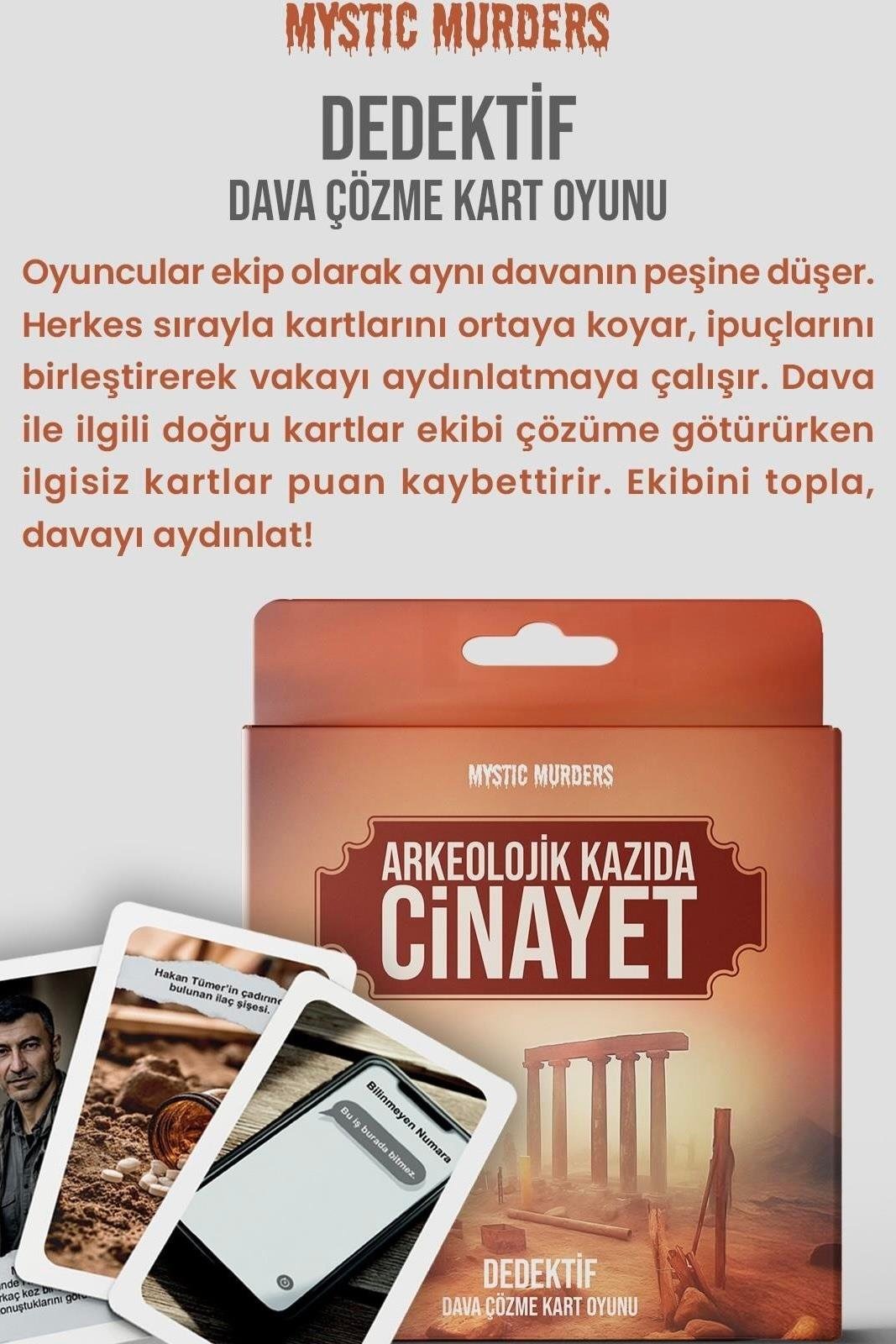 Dedektif Kart Oyunu - Arkeolojik Kazıda Cinayet