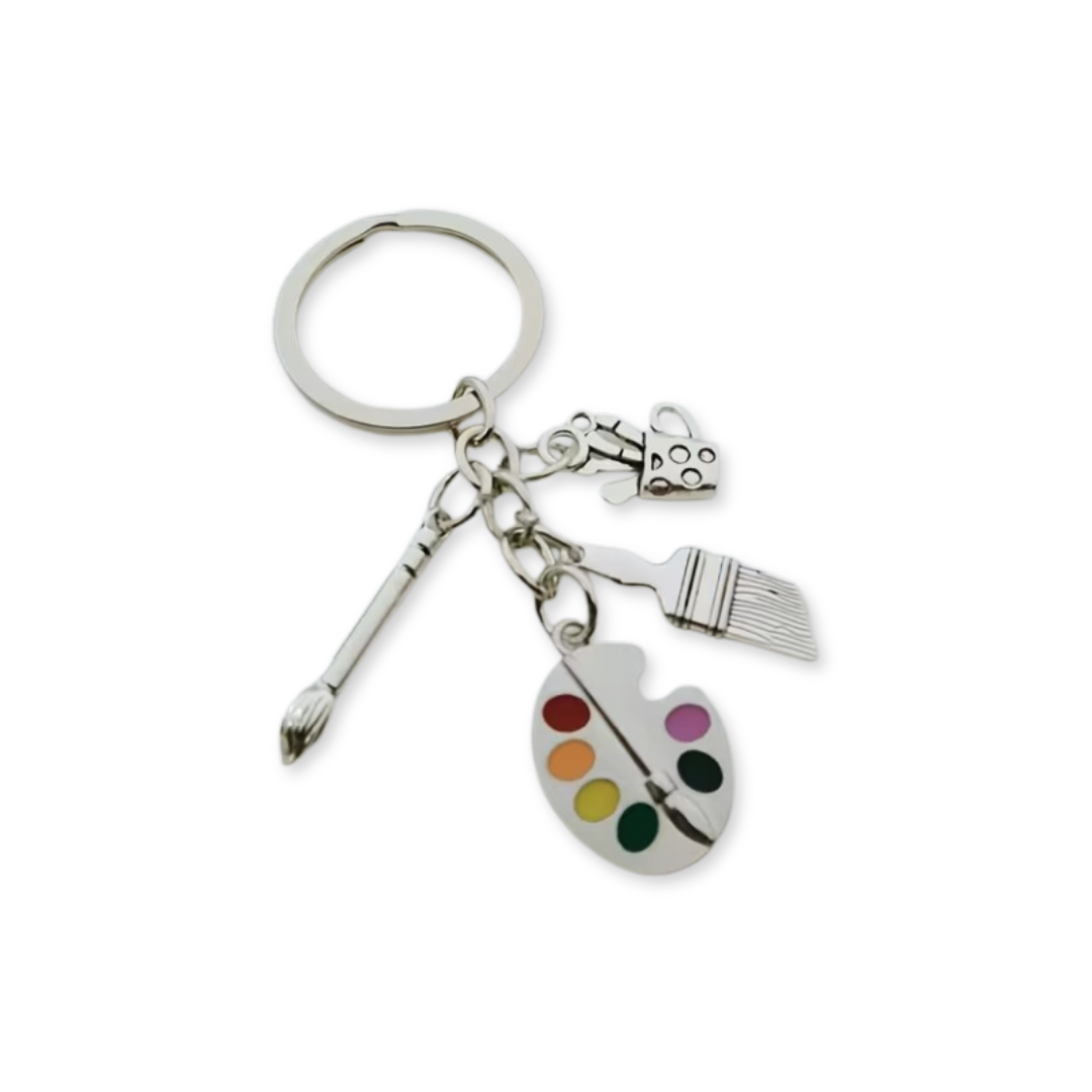 Ressam Paleti & Fırça Anahtarlık