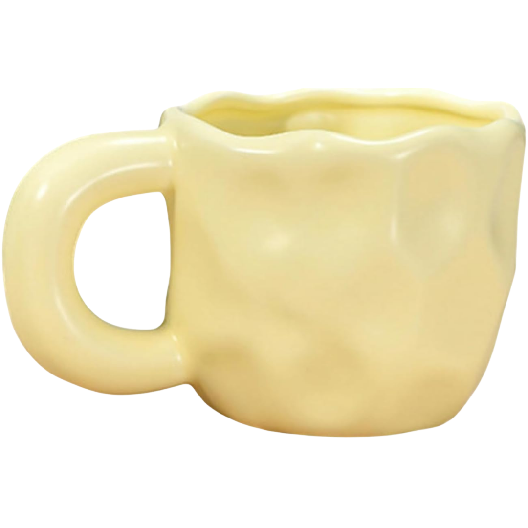 Sarı Makaron Seramik Kupa