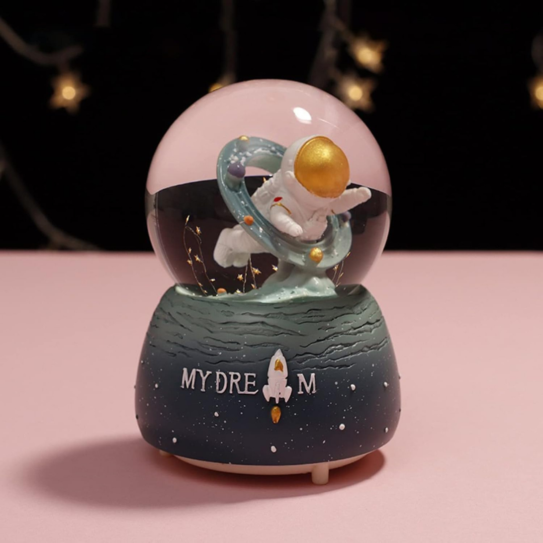 Astronot Işıklı Müzikli Kar Küresi (Büyük Boy)