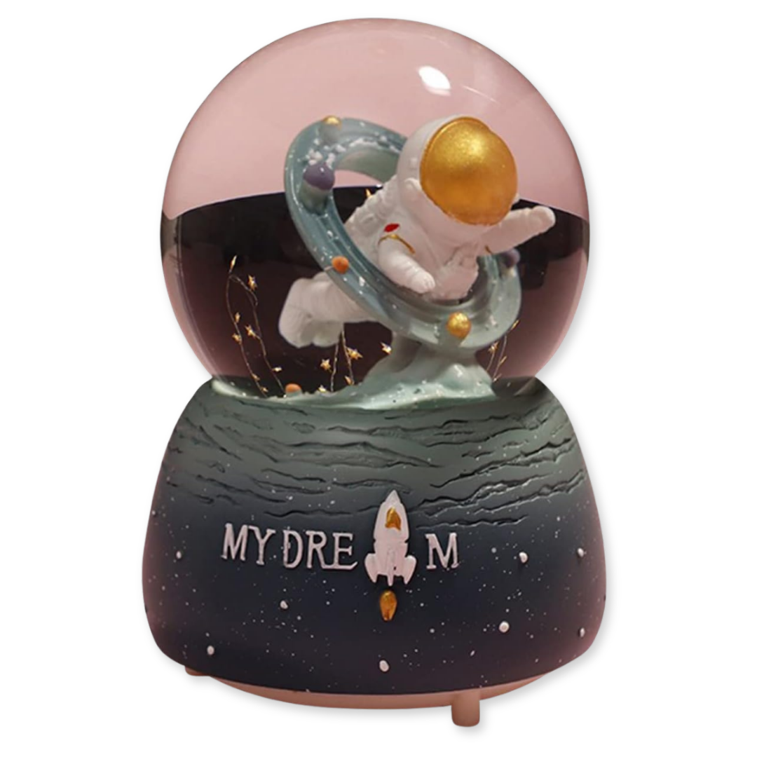 Astronot Işıklı Müzikli Kar Küresi (Büyük Boy)