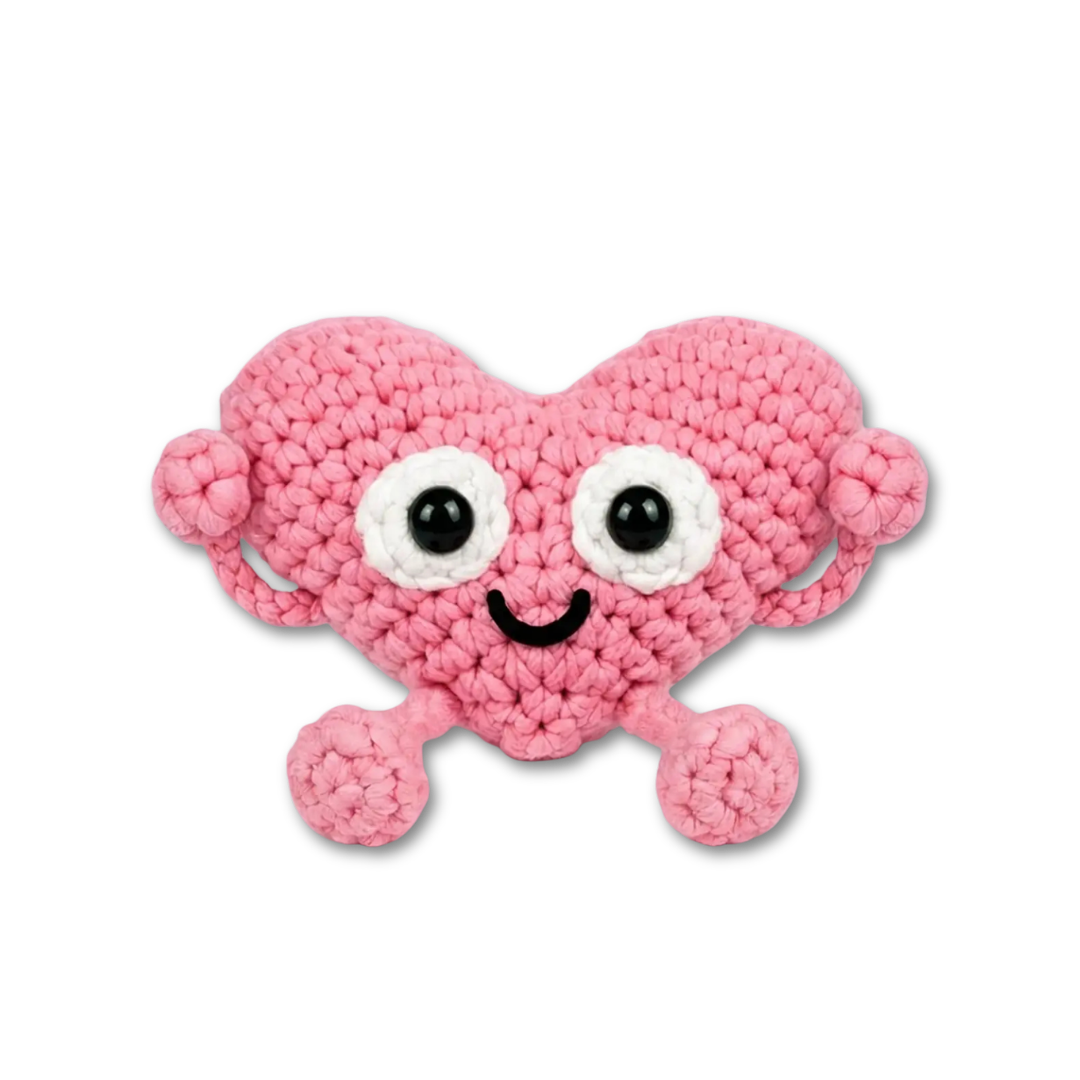 Kalp Amigurumi Kiti - Pratik Örgü İp