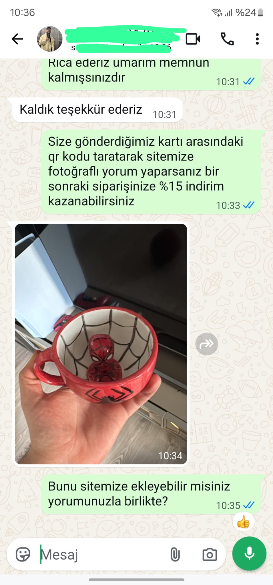 Müşteri yorumu