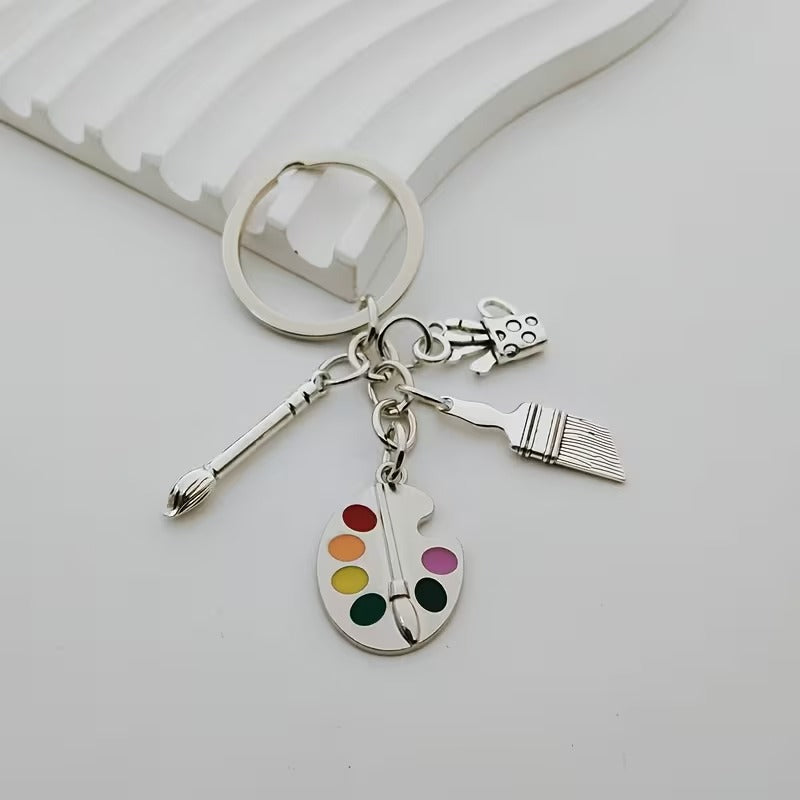 Ressam Paleti & Fırça Anahtarlık